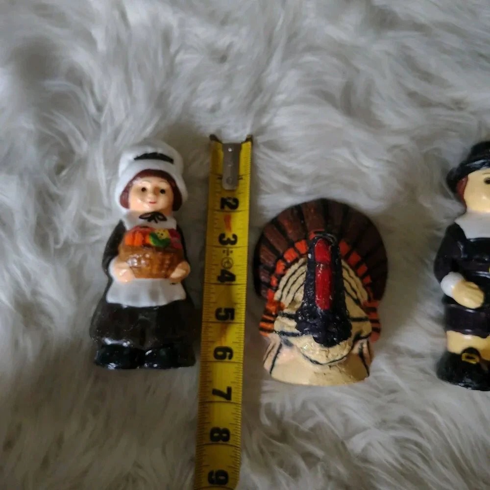 Vintage Thanksgiving Decor Pilgrims Turkey Candles 90s Nostalgia Autumn Fall New